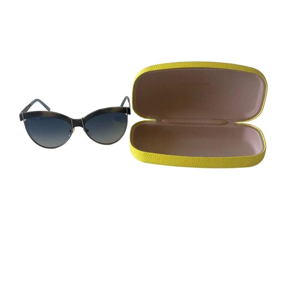 Emilio Pucci EP 111 Cat Eye Sunglasses Brown Grey Blue Gradient‎ Made in Italy
